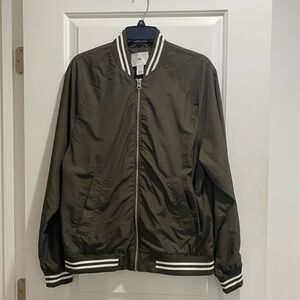 Mens green bomber jacket